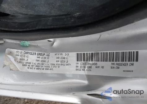 2010 Chrysler Sebring Touring z USA, uszkodzony, nr VIN 1C3BC5ED9AN164509